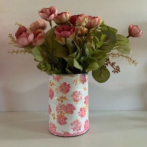 Floral Pink and peach, artificial floral arrangement